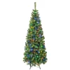 National Tree Company 6 ft. Pre-Lit Sagamore Slim Tree with Multi LED Lights