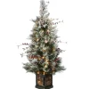 National Tree Company 4 ft. Pre-Lit Snowy Bedford Pine Tree with Clear Lights