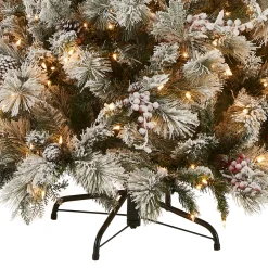 National Tree Company 7.5 ft. Pre-Lit Snowy Bedford Pine Tree with Clear Lights