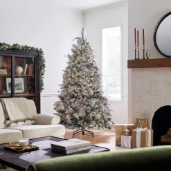 National Tree Company 7.5 ft. Pre-Lit Snowy Bedford Pine Tree with Clear Lights