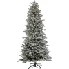 National Tree Company 7 ft. Pre-Lit Snowy Calton Pine Tree with LED Lights