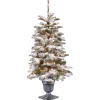 National Tree Company 4 ft. Pre-Lit Snowy Camden Tree with Clear Lights