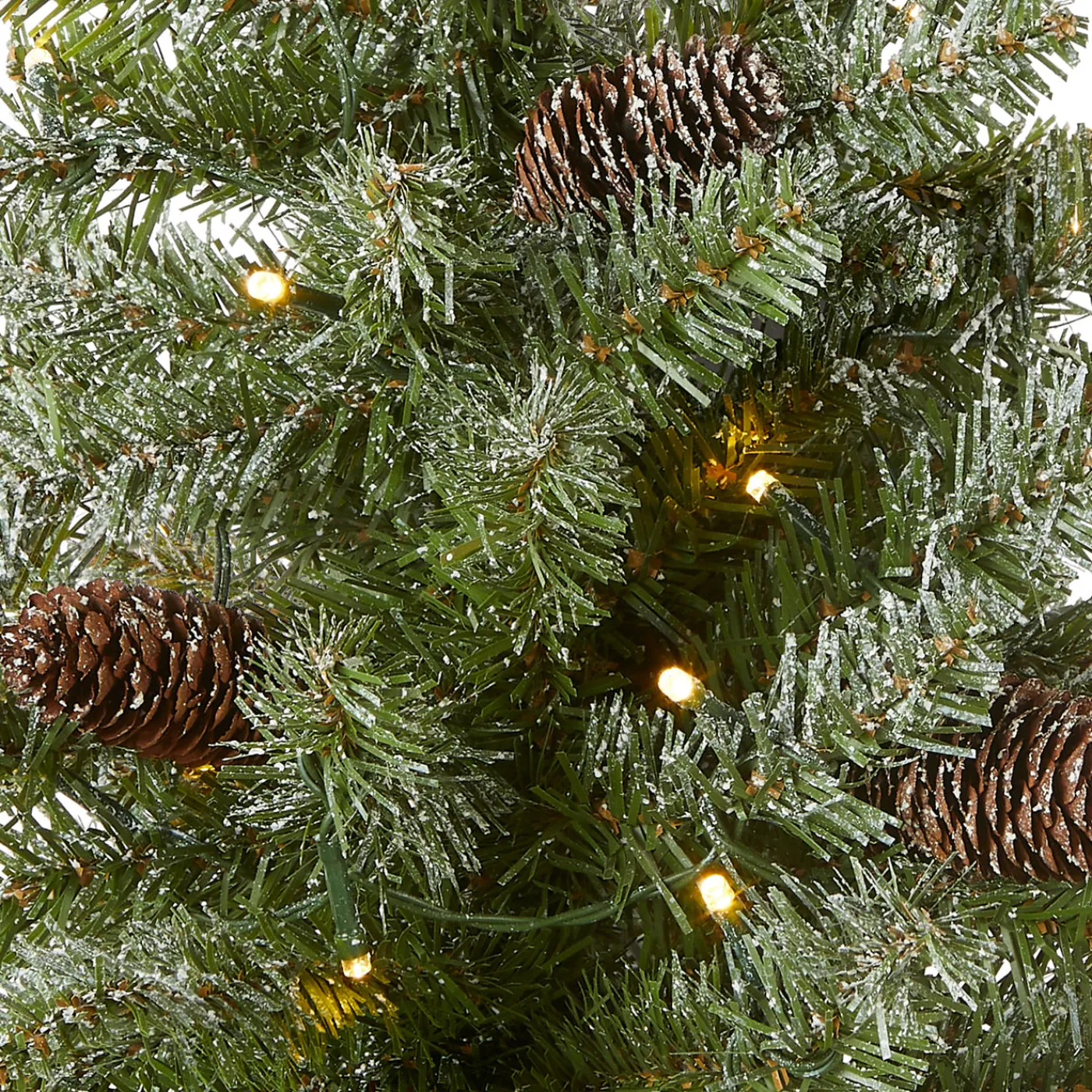 National Tree Company 2 ft. Pre-Lit Snowy Concolor Fir Tree with LED Lights