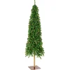 National Tree Company 6.5 ft. Pre-Lit Snowy Grand Alpine Pencil Slim Tree with Clear Lights