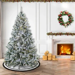 National Tree Company 9 ft. Pre-Lit Snowy Hudson Hinged Tree with PowerConnect Dual Color LED Lights