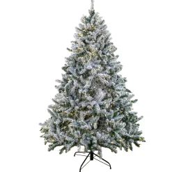 National Tree Company 6.5 ft. Pre-Lit Snowy Hudson Tree with PowerConnect Dual Color LED Lights