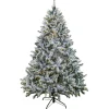National Tree Company 6.5 ft. Pre-Lit Snowy Hudson Tree with PowerConnect Warm White LED Lights