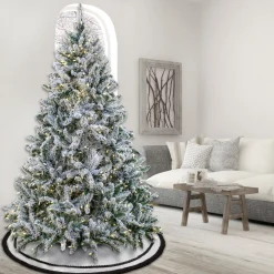 National Tree Company 7.5 ft. Pre-Lit Snowy Hudson Tree with PowerConnect Dual Colored Color LED Lights