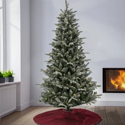 National Tree Company 6 ft. Pre-Lit Snowy Libby Fir Tree with LED Lights