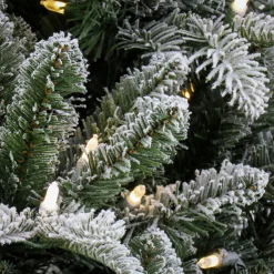 National Tree Company 6 ft. Pre-Lit Snowy Libby Fir Tree with LED Lights