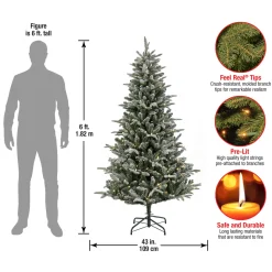 National Tree Company 6 ft. Pre-Lit Snowy Libby Fir Tree with LED Lights