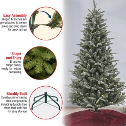 National Tree Company 6 ft. Pre-Lit Snowy Libby Fir Tree with LED Lights