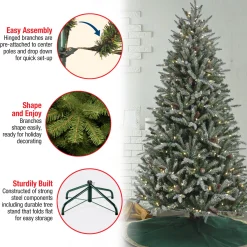 National Tree Company 7 ft. Pre-Lit Snowy Olallie Pine Tree with LED Lights