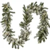 National Tree Company 9 ft. Pre-Lit Snowy Sheffield Spruce Garland with LED Lights