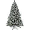 National Tree Company 7.5 ft. Pre-Lit Snowy Silver Hill Pine Tree with LED Lights