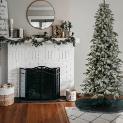 National Tree Company 7.5 ft. Pre-Lit Snowy Vintin Fir Tree with LED Lights