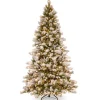 National Tree Company 7.5 ft. Pre-Lit Snowy Westwood Pine Full Tree with Clear Lights