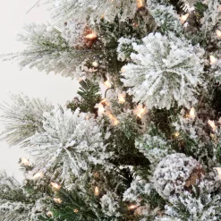 National Tree Company 6.5 ft. Pre-Lit Snowy Yorkshire Tree with Clear Incandescent Lights