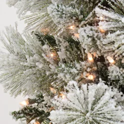 National Tree Company 6.5 ft. Pre-Lit Snowy Yorkshire Tree with Clear Incandescent Lights