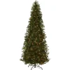 National Tree Company 9 ft. Pre-Lit Tiffany Fir Slim Tree with Clear Lights - PE Branch Tips