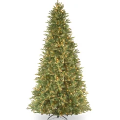 National Tree Company 12 ft. Pre-Lit Tiffany Fir Slim Tree with Clear Lights