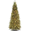National Tree Company 10 ft. Pre-Lit Tiffany Fir Slim Tree with Clear Lights