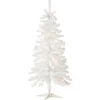 National Tree Company 4 ft. Pre-Lit Tinsel Collection White Iridescent Tree with Clear Lights