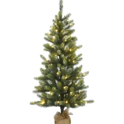 National Tree Company 4.5 ft. Pre-Lit Trinity Spruce Tree with LED Lights