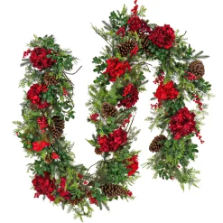 National Tree Company 9 ft. Pre-Lit Vienna Waltz Decorated Garland with LED Lights