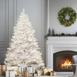 National Tree Company 6.5 ft. Pre-Lit Winchester Pine White Tree with Clear Lights