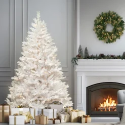 National Tree Company 7 ft. Pre-Lit Winchester Pine White Tree with Clear Lights