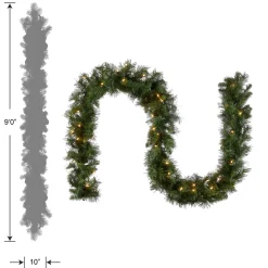 National Tree Company 9 ft. Pre-Lit Winchester Pine Garland with Clear Lights