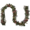 National Tree Company 9 ft. Pre-Lit Wintry Berry Garland with Clear Lights, Plug-In