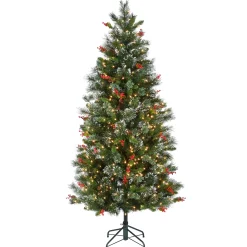 National Tree Company 6.5 ft. Pre-Lit Wintry Pine Medium Tree with Clear Lights