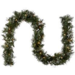 National Tree Company 9 ft. Pre-Lit Wispy Willow Garland with Clear Lights