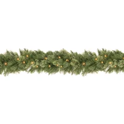 National Tree Company 9 ft. Pre-Lit Wispy Willow Garland with Clear Lights