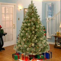 National Tree Company 7.5 ft. Pre-Lit Wispy Willow Grande Medium Tree with Clear Lights
