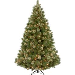 National Tree Company 7.5 ft. Pre-Lit Wispy Willow Grande Medium Tree with Clear Lights
