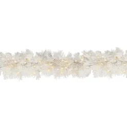 National Tree Company 9 ft. Pre-Lit Wispy Willow White Garland with Clear Lights