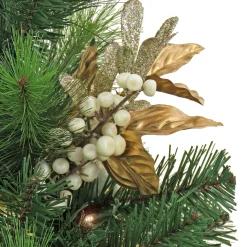 National Tree Company 3 ft. Pre-Lit Yuletide Glam Tree with Warm White LED Lights