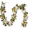 National Tree Company 6 ft. Spring Garland with Roses, Lilies, Berry Clusters, Leafy Greens
