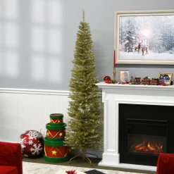 National Tree Company 7 ft. Tinsel Collection Champagne Gold Tree