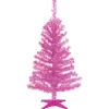National Tree Company 3 ft. Tinsel Collection Magenta Pink Tree