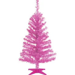 National Tree Company 3 ft. Tinsel Collection Magenta Pink Tree