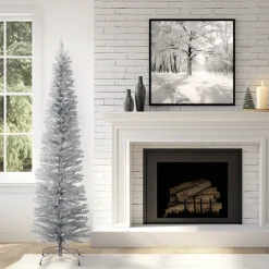 National Tree Company 6 ft. Tinsel Collection Silver Tree