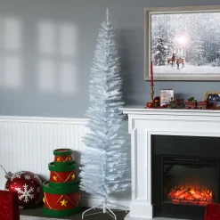 National Tree Company 7 ft. Tinsel Collection White Iridescent Tree