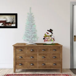 National Tree Company 3 ft. Tinsel Collection White Iridescent Tree
