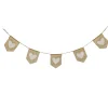 National Tree Company 6 ft. Valentine's Jute Garland with Natural & White Hearts