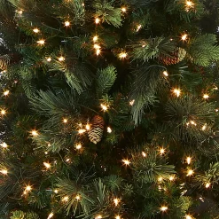 National Tree Company 10 ft.Pre-Lit Carolina Pine Slim Tree with Clear Lights