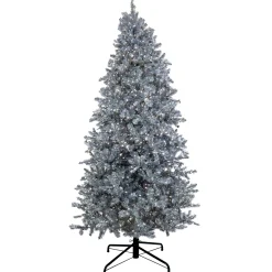 National Tree Company 10 ft.Pre-Lit Christmas Matt Silver Tree